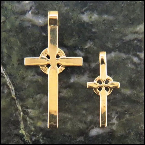 14K Gold Kilmory Celtic Cross Pendant