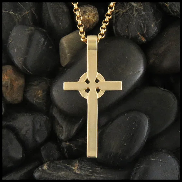 14K Gold Kilmory Celtic Cross Pendant