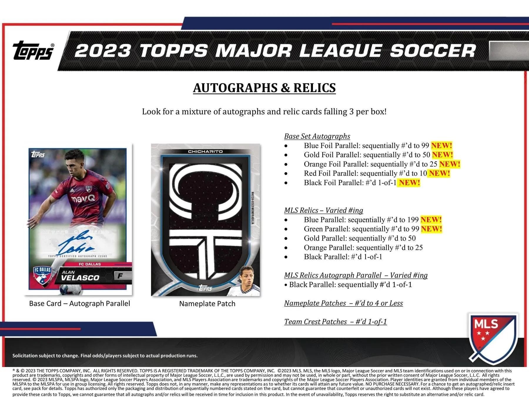 2023 Topps MLS Major League Soccer Hobby Box