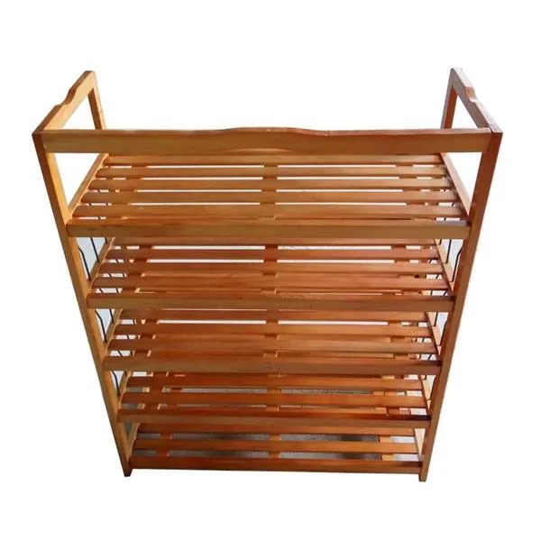 5 Tier Wooden Shoe Rack Shelf Storage Organizer Entryway Home Furniture