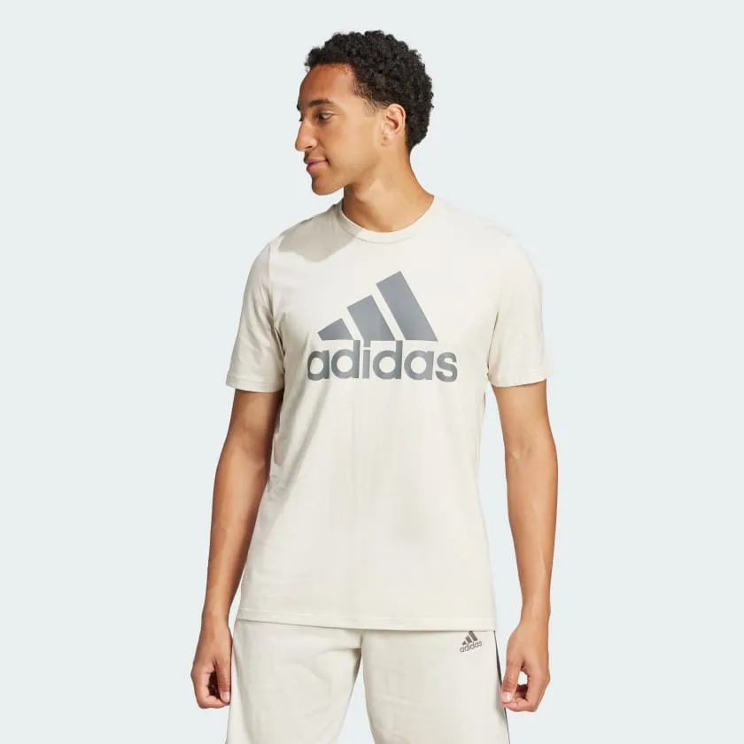 ADIDAS MEN'S ESSENTIALS BIG LOGO CREAM TEE