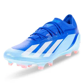 adidas X Crazyfast.1 Firm Ground Soccer Cleats (Bright Blue/Cloud White/Solar Red)