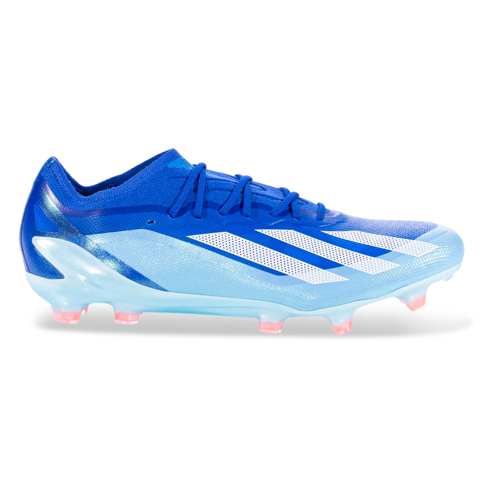 adidas X Crazyfast.1 Firm Ground Soccer Cleats (Bright Blue/Cloud White/Solar Red)