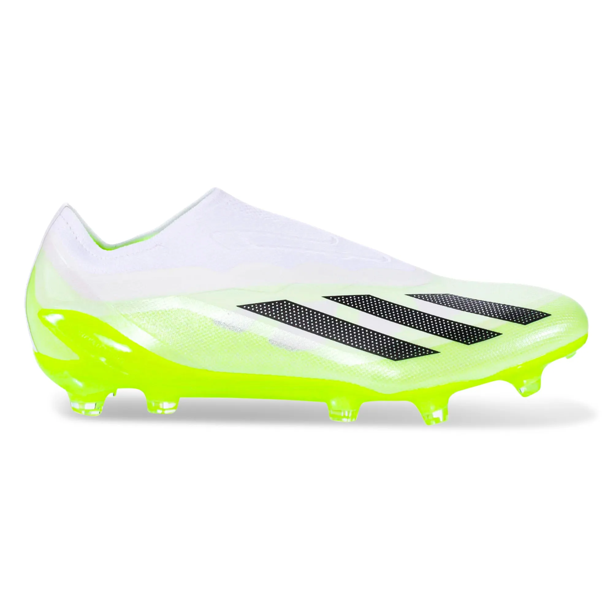 adidas X Crazyfast.1 LL Firm Ground Soccer Cleats (White/Core Back/Lucid Lemon)