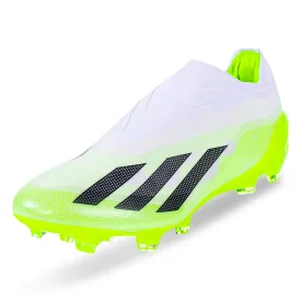 adidas X Crazyfast.1 LL Firm Ground Soccer Cleats (White/Core Back/Lucid Lemon)