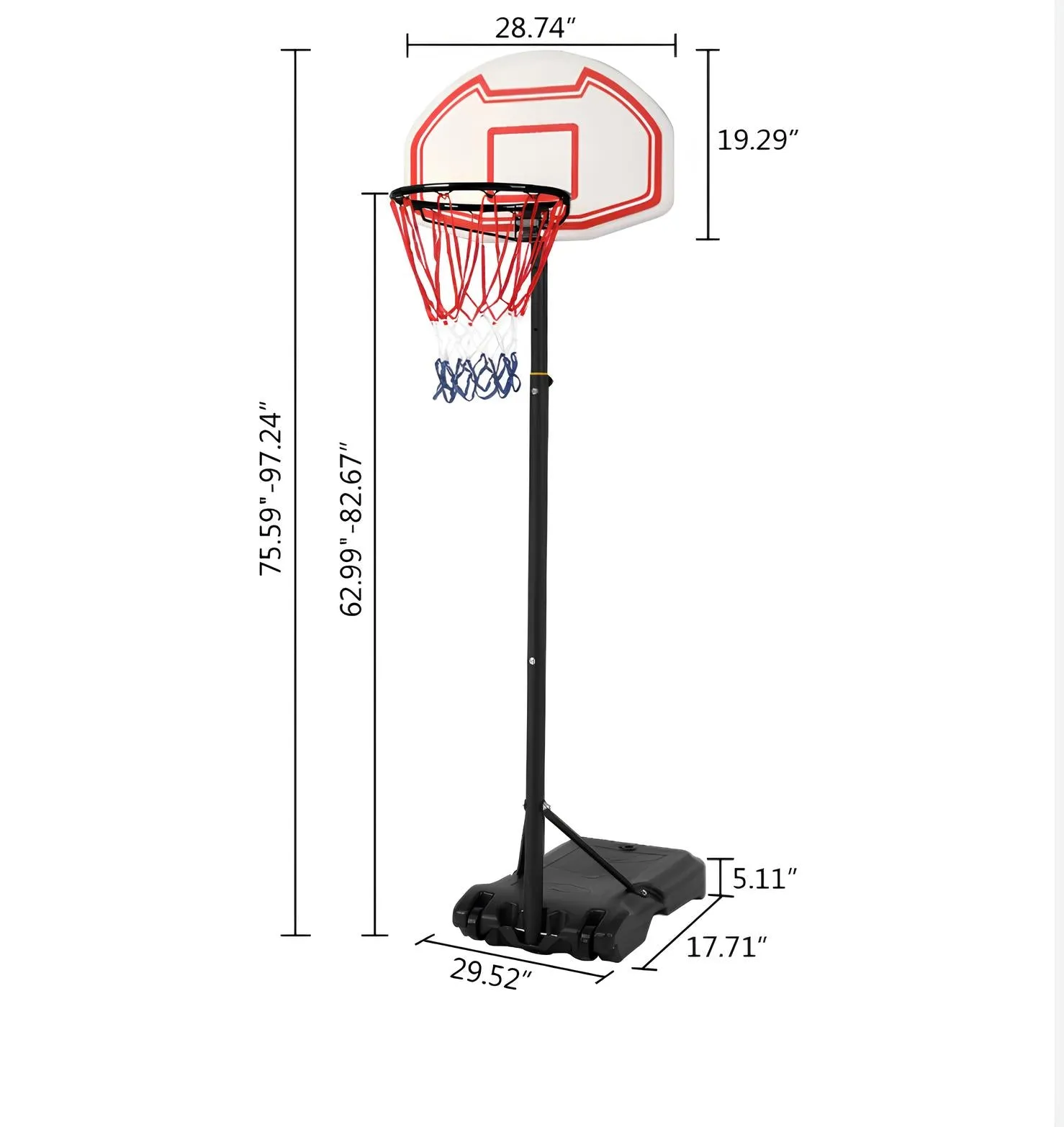 Adjustable Basketball Stand for Children