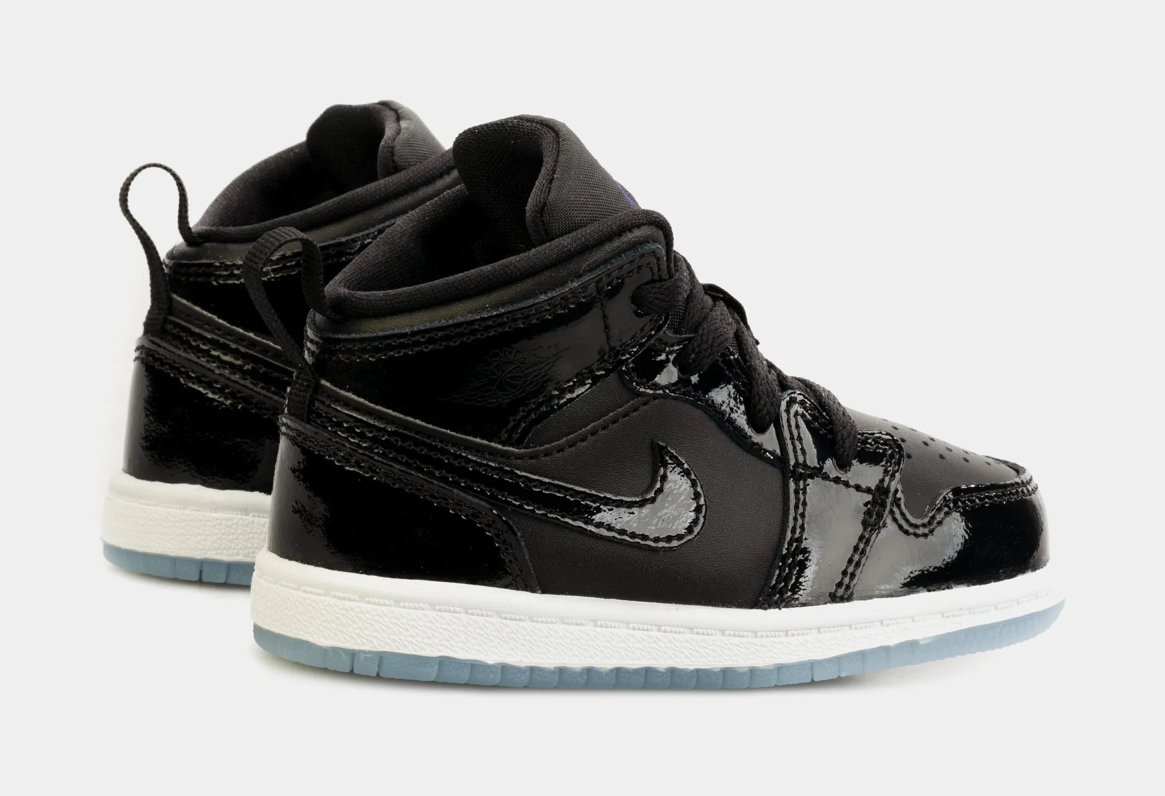 Air Jordan 1 Retro Mid Space Jam Infant Toddler Lifestyle Shoes (Black/Blue)