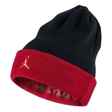 Air Jordan Cny Cuffed Knitted Hat New Year's Pack 'Black Red', black