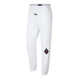 Air Jordan Legacy AJ 6 Logo Label Bundle Feet Sports Pants 'White', White