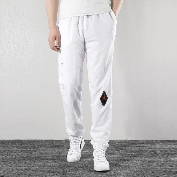 Air Jordan Legacy AJ 6 Logo Label Bundle Feet Sports Pants 'White', White