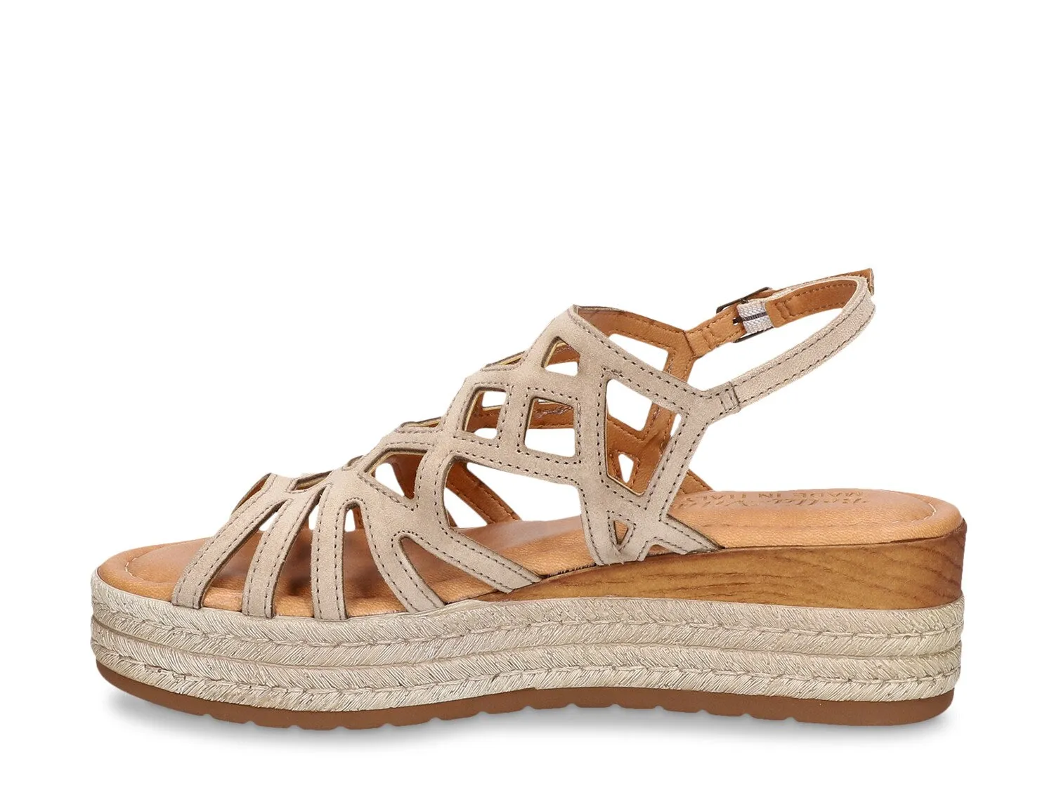 Bella Vita Zip-Italy platform espadrille sandals, gray