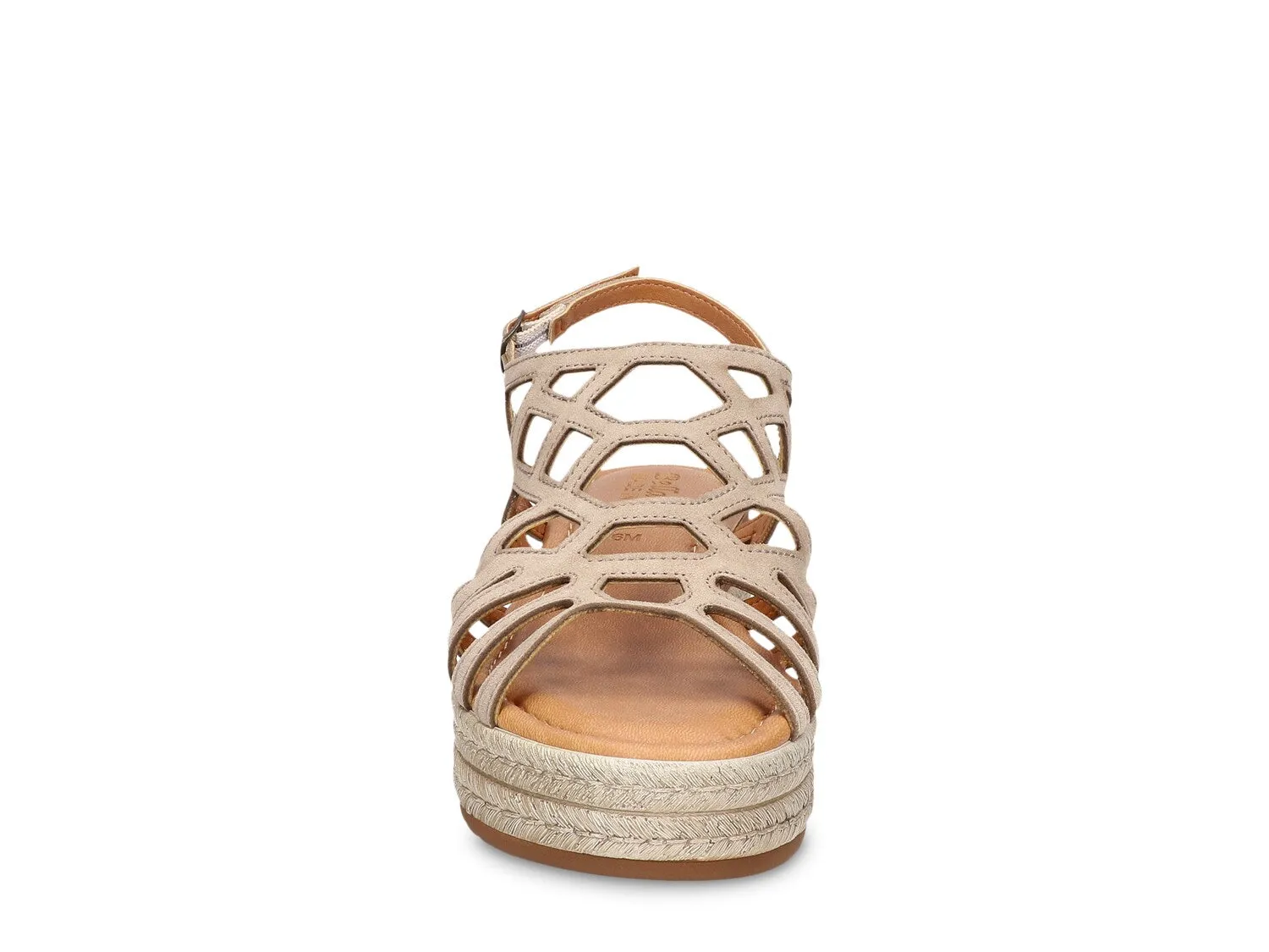 Bella Vita Zip-Italy platform espadrille sandals, gray