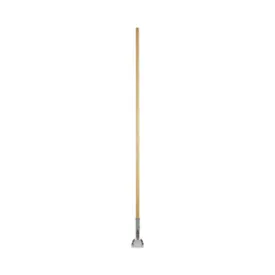 BOARDWALK BWK1490 Clip-On Dust Mop Handle, Lacquered Wood, Swivel Head, 1" dia x 60", Natural, 1 Each