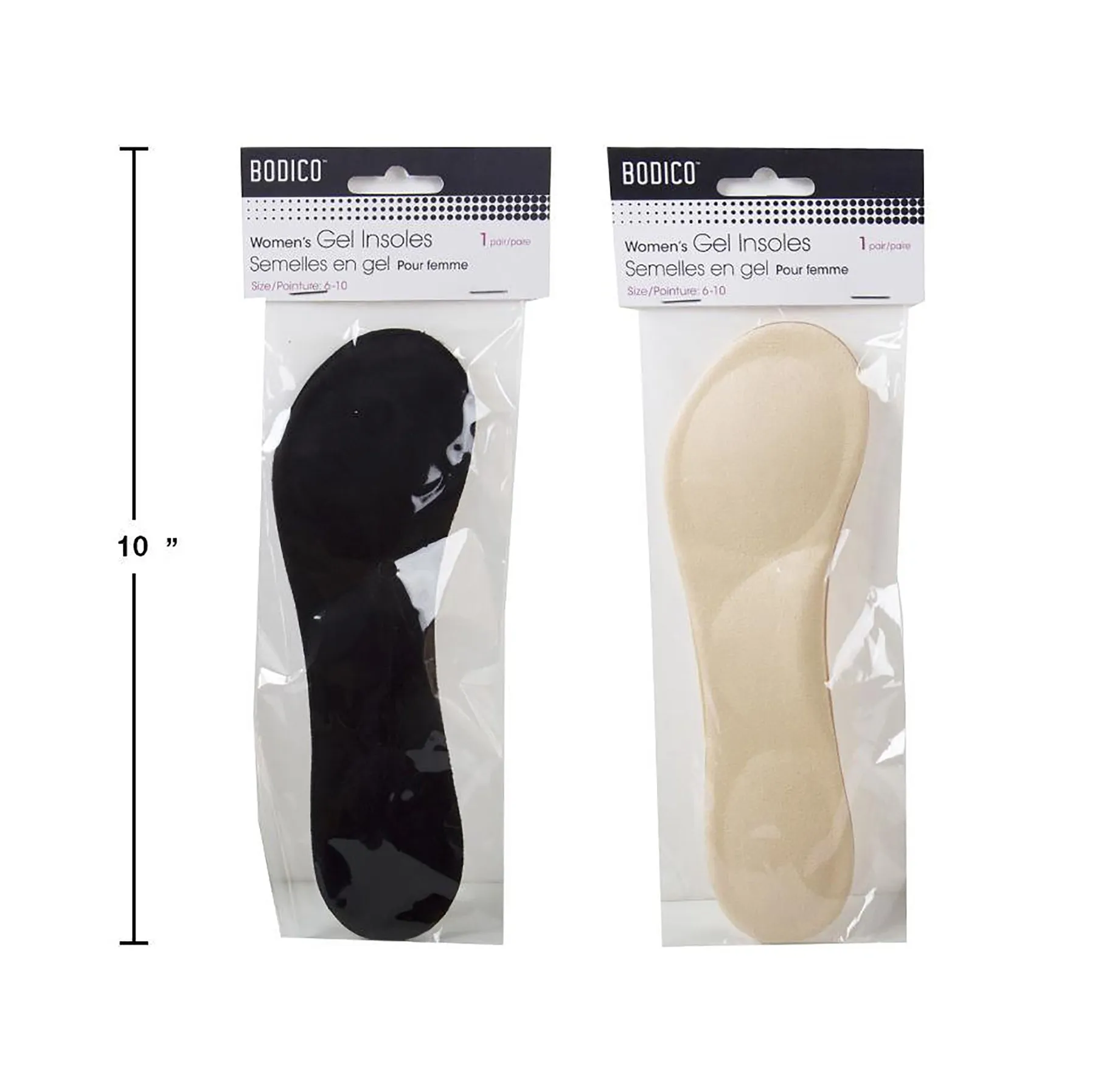 Bodico 1 Pair Gel Insoles Women 6 - 10