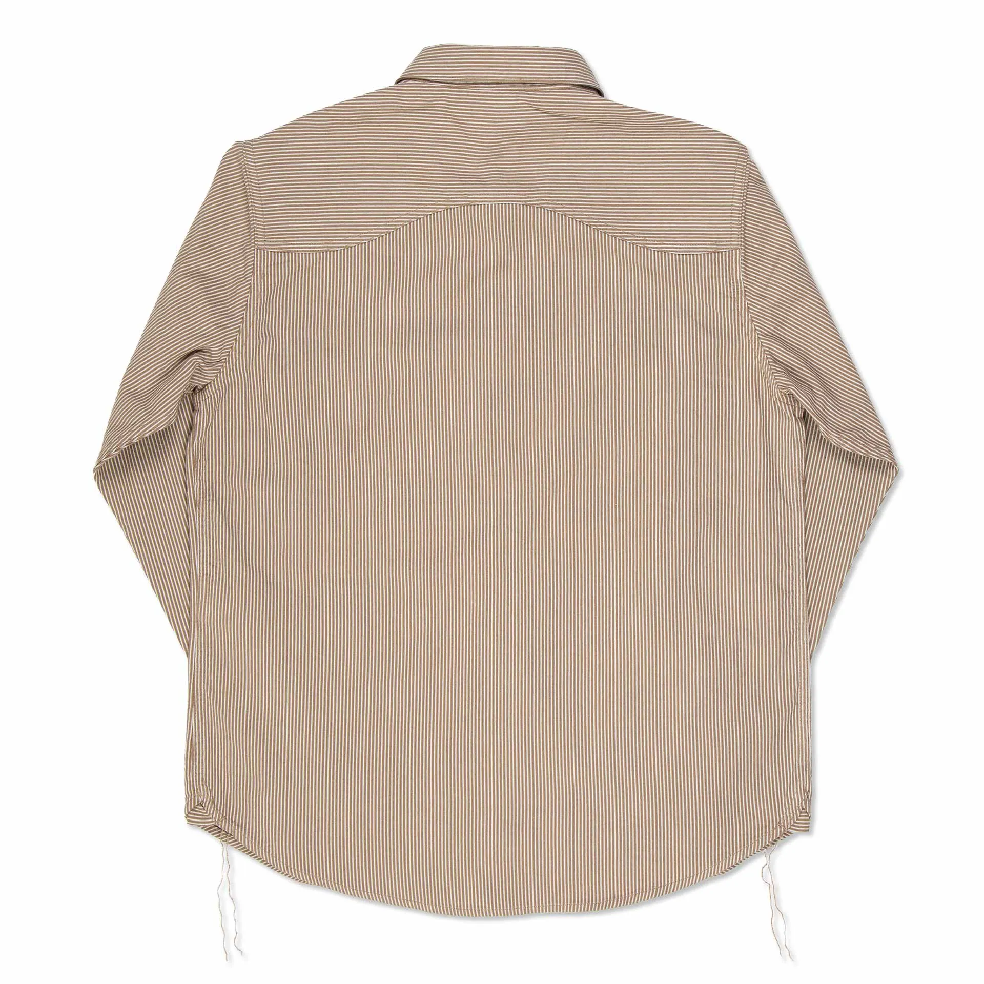 BWS-01 WORK SHIRT 6.5 oz. brown cord stripe