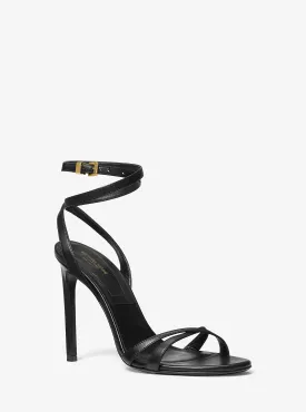 Chrissy Michael Kors leather sandals, black