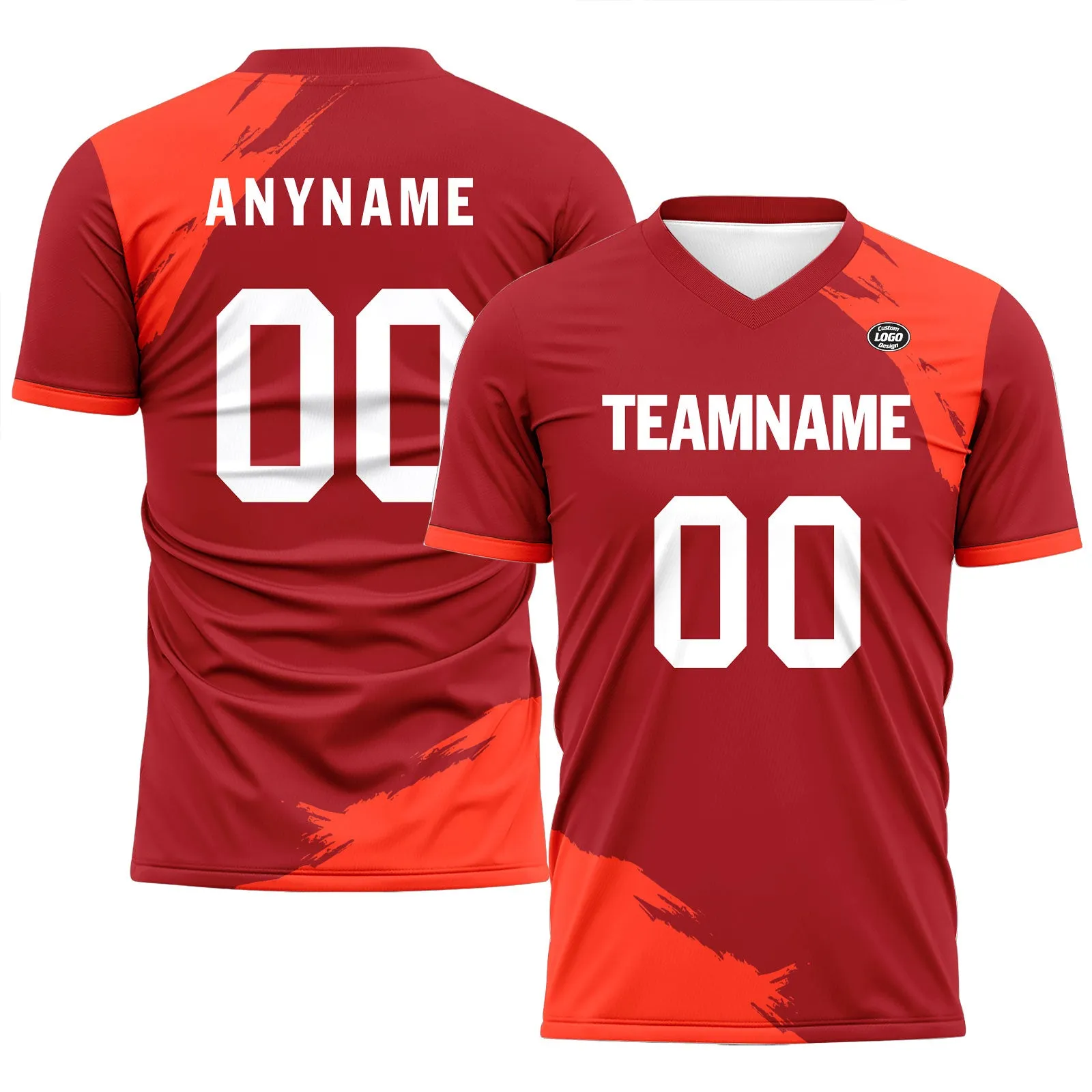 Custom Red Soccer Sets Jersey Personalized SCJ101-D28031