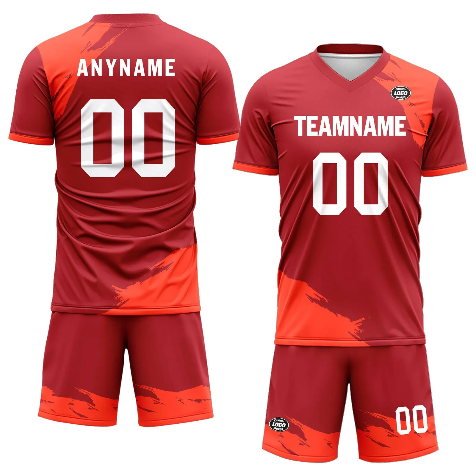 Custom Red Soccer Sets Jersey Personalized SCJ101-D28031