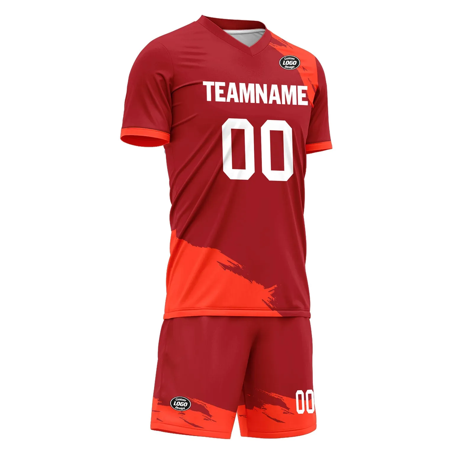 Custom Red Soccer Sets Jersey Personalized SCJ101-D28031