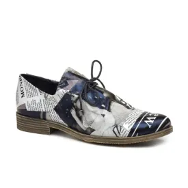 Django & Juliette Women's Kotty News Print Leather