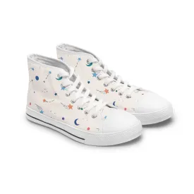 Dream Star Pattern Women's High Top Sneakers