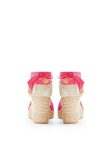 Espadrilles 8 by Yoox Suede Essential Wedge, pink