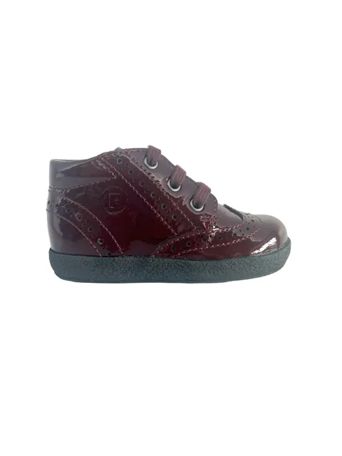 Falcotto Bordeaux Patent Wingtip Laced Sneaker - Cupido