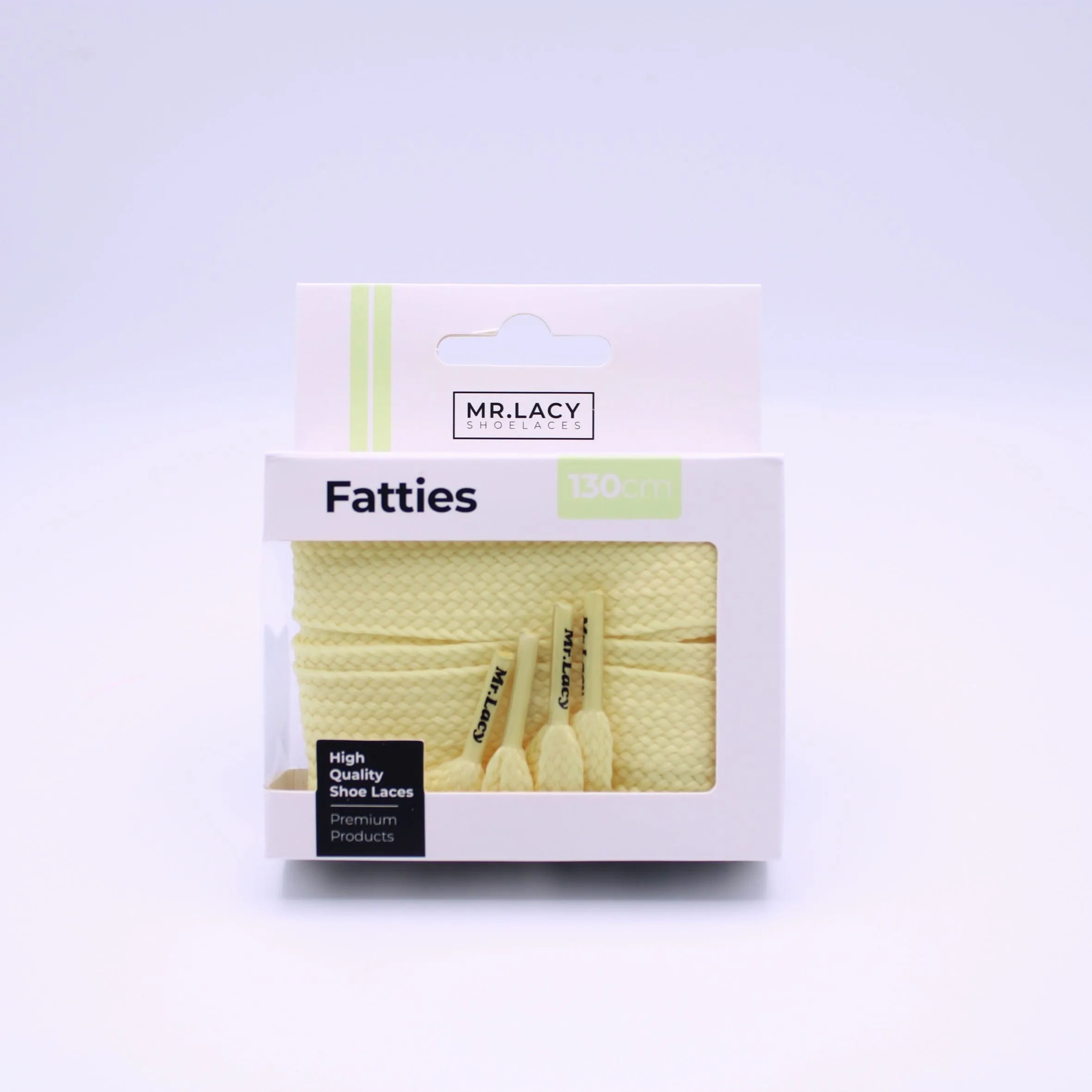 Fatties Shoelaces · Pastel Yellow