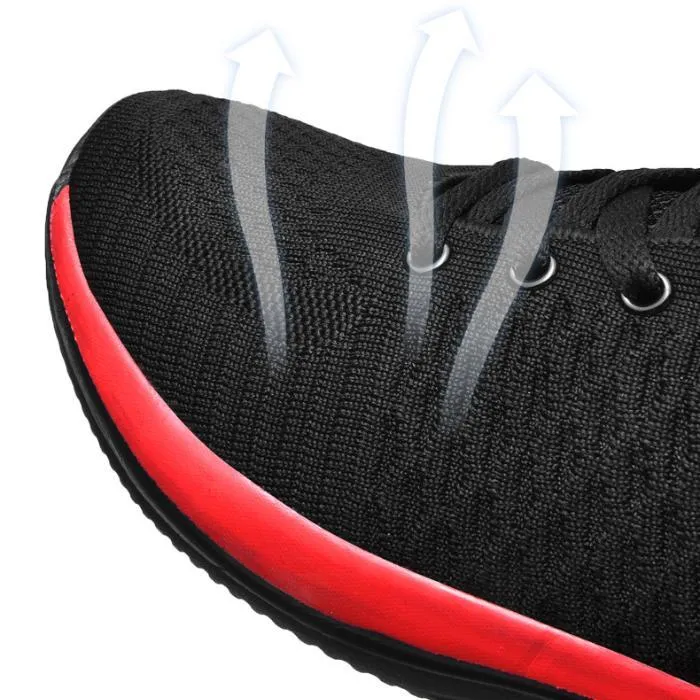 Flyknit trendy soft bottom men's casual sports running shoes