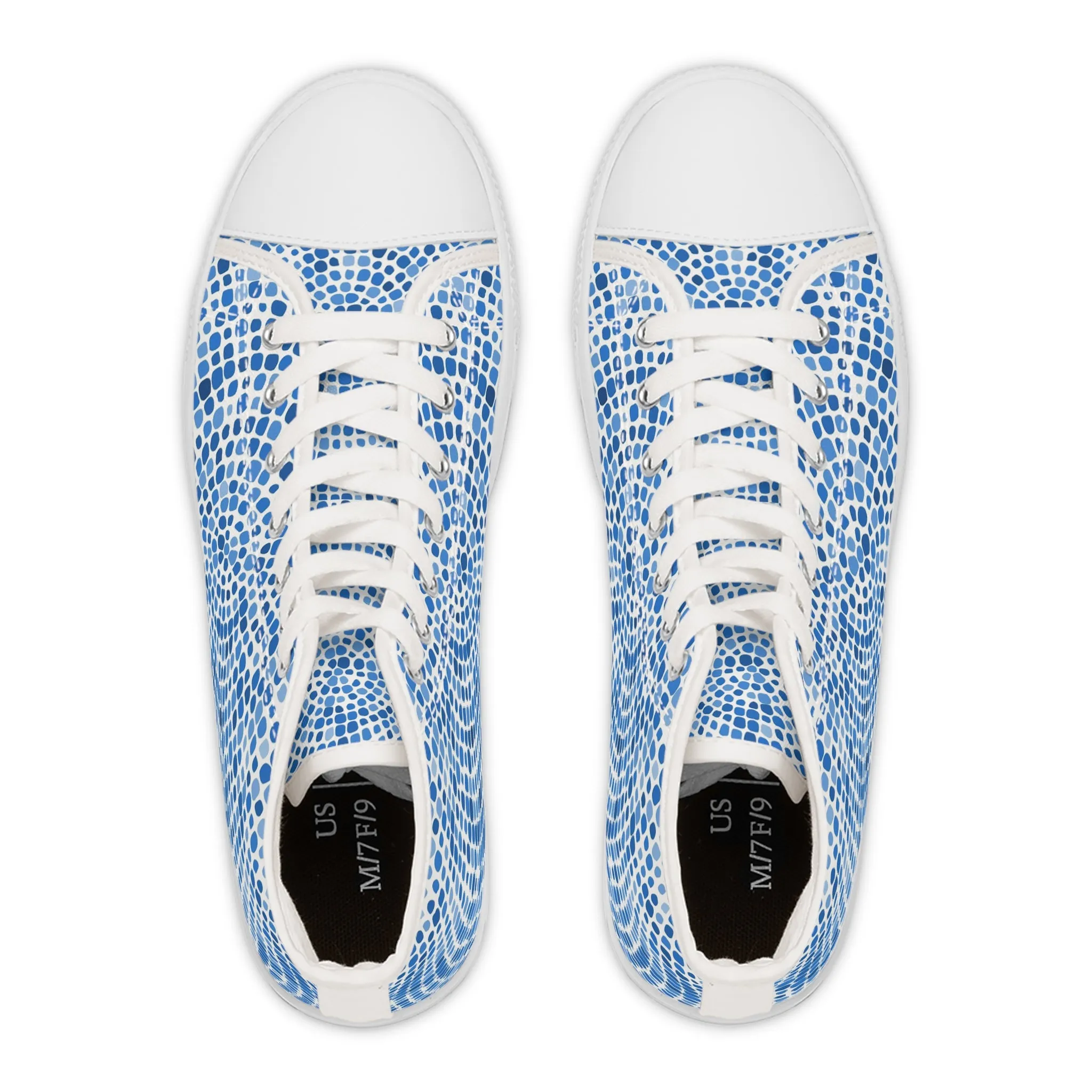 Greek Pattern Women's High Top Sneakers