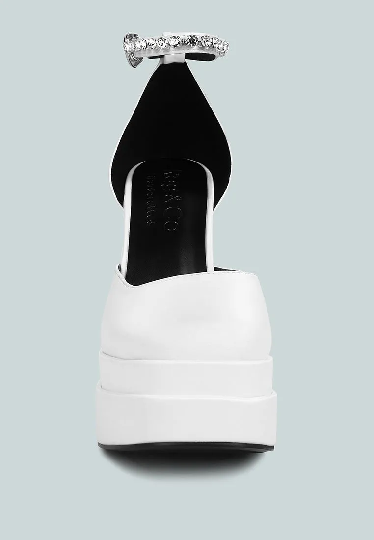 MARTINI White Sky High Platform Sandals