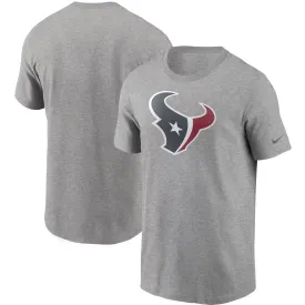 Men's Gray Houston Texans Primary Logo Nike Print T-Shirt