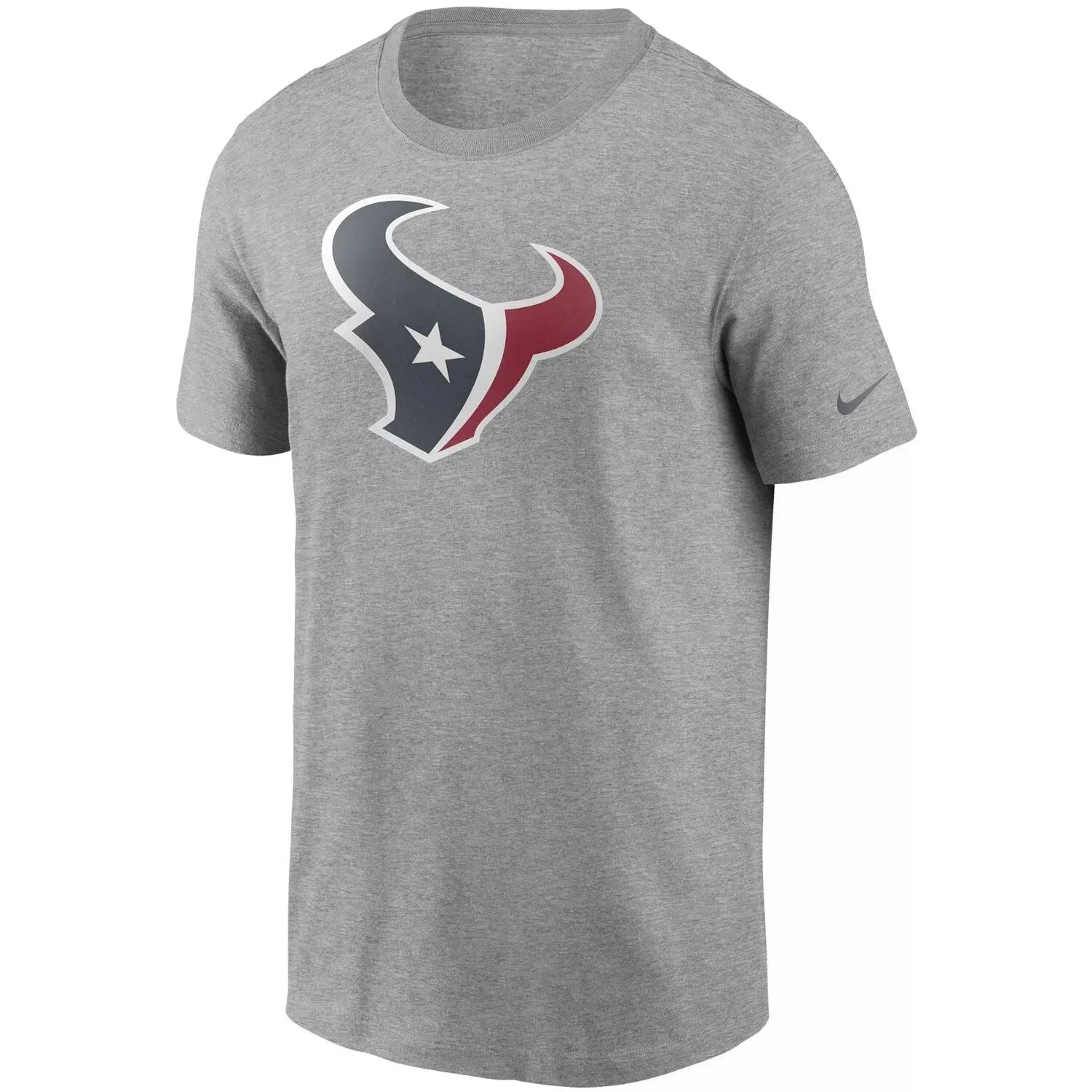 Men's Gray Houston Texans Primary Logo Nike Print T-Shirt