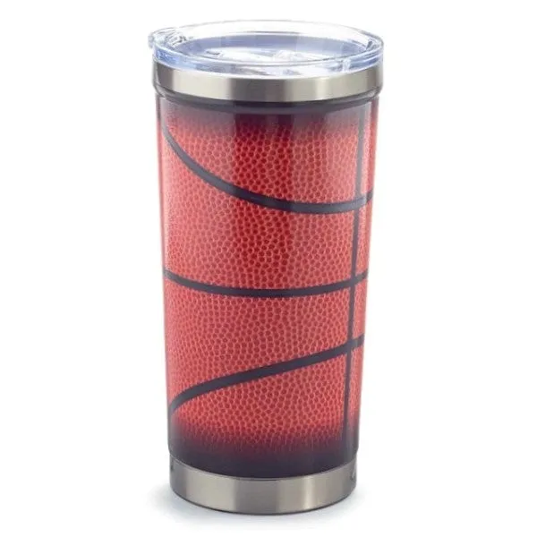 Metal Sport Tumbler Basketball - Pack of 4