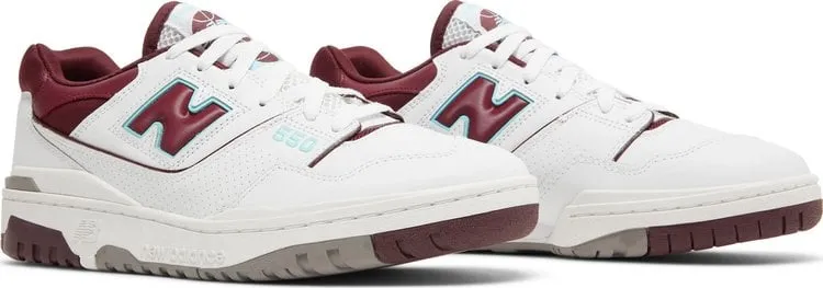 New Balance 550 'Burgundy Turquoise' sneakers, white