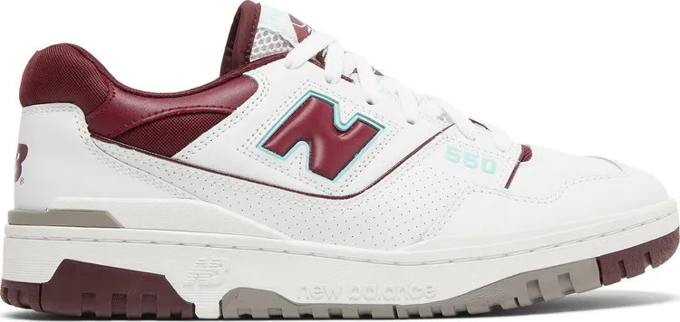 New Balance 550 'Burgundy Turquoise' sneakers, white