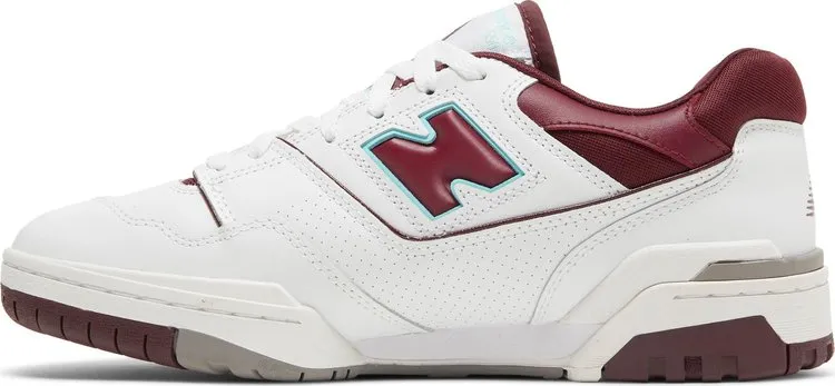 New Balance 550 'Burgundy Turquoise' sneakers, white