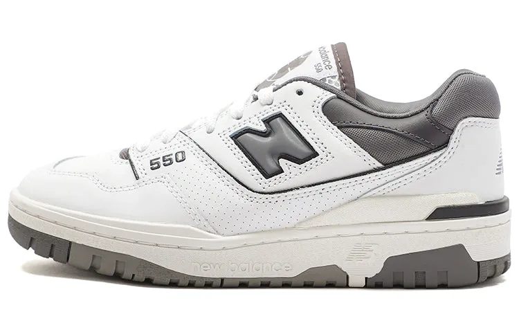 New Balance 550 sneakers, white/gray/dark gray