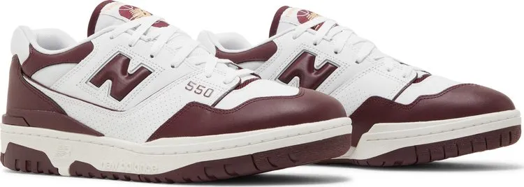 New Balance 550 'White Burgundy' sneakers, white