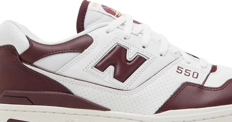 New Balance 550 'White Burgundy' sneakers, white