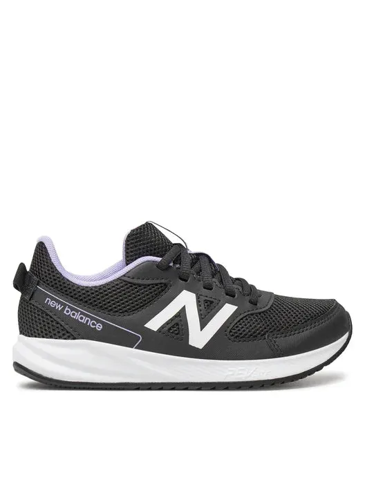 NEW BALANCE KID'S 570 BLACK/PURPLE RUNNING SHOE