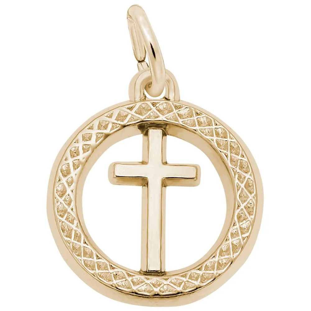 Rembrandt Charms - Small Cross in Ring Charm - 5163