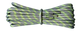 Round 3.5 mm Boot Laces Grey with Lime flecks for hiking or walking