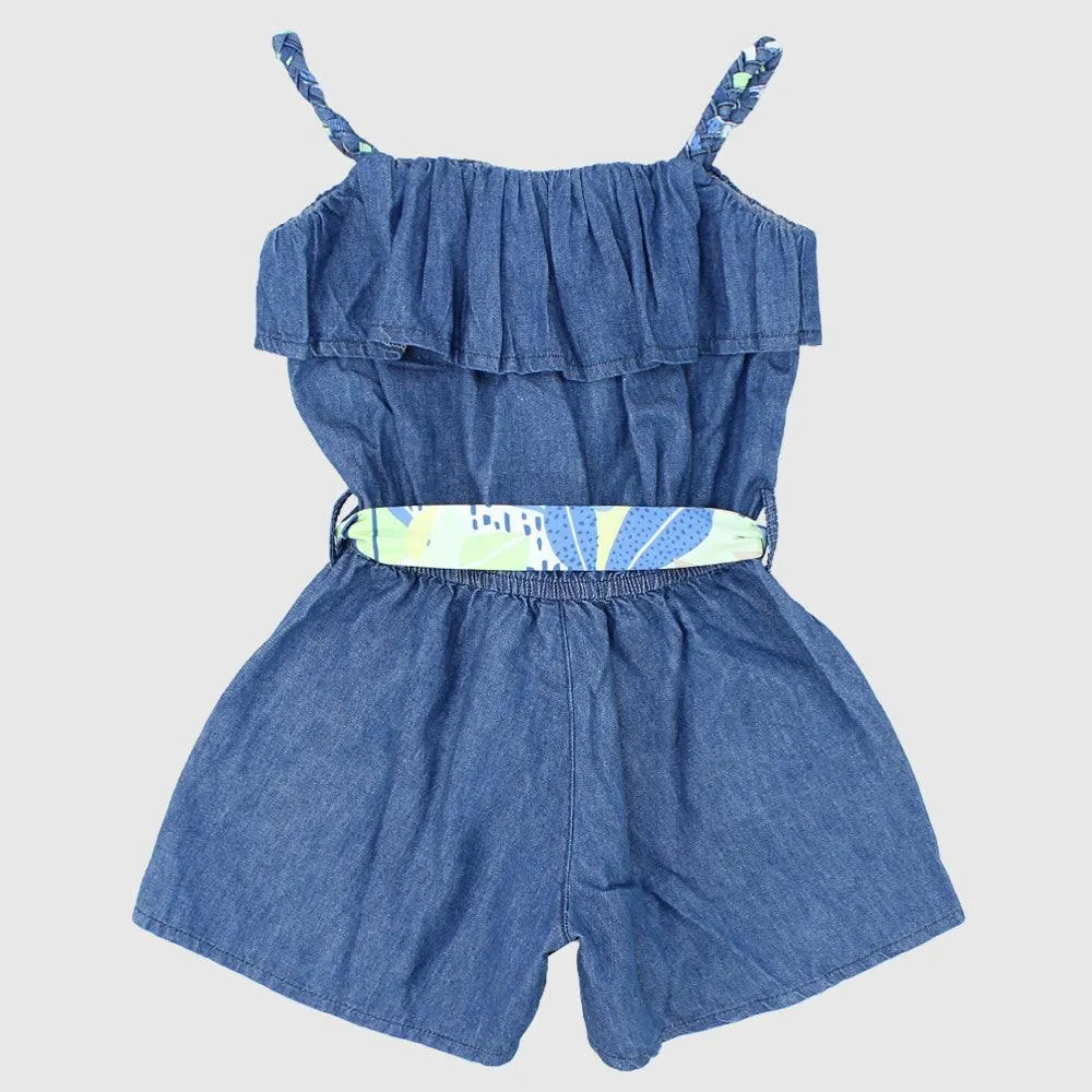 Ruffled Sleeveless Overall