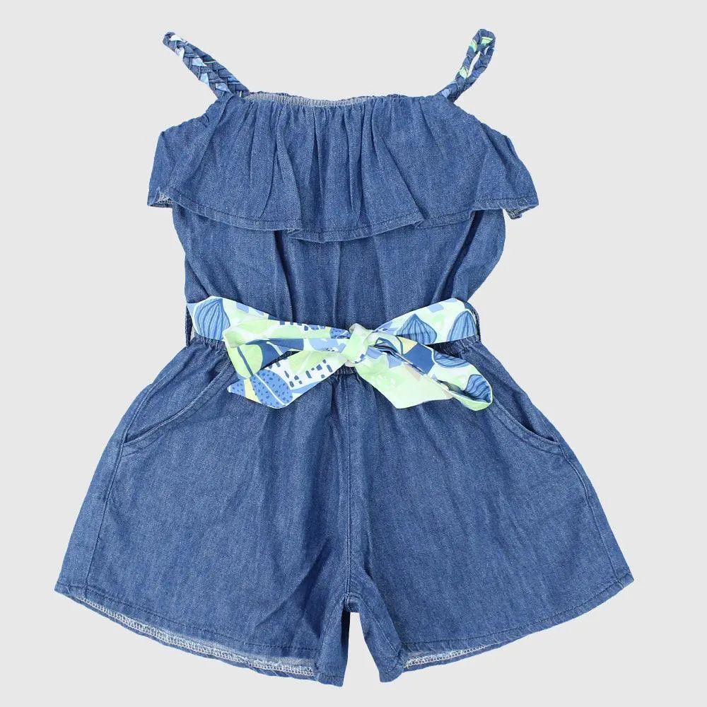 Ruffled Sleeveless Overall