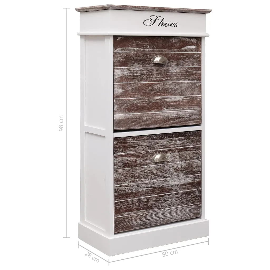 Shoe Cabinet Brown 50x28x98 cm Paulownia Wood