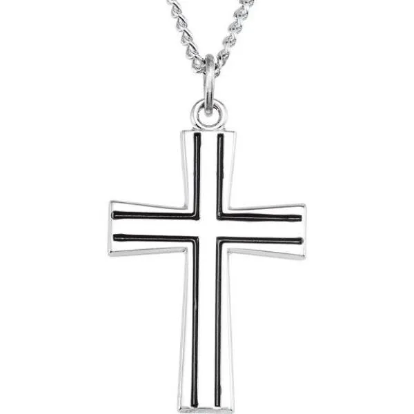 Sterling Silver Voided Pattee Cross 30.00X20.00 MM