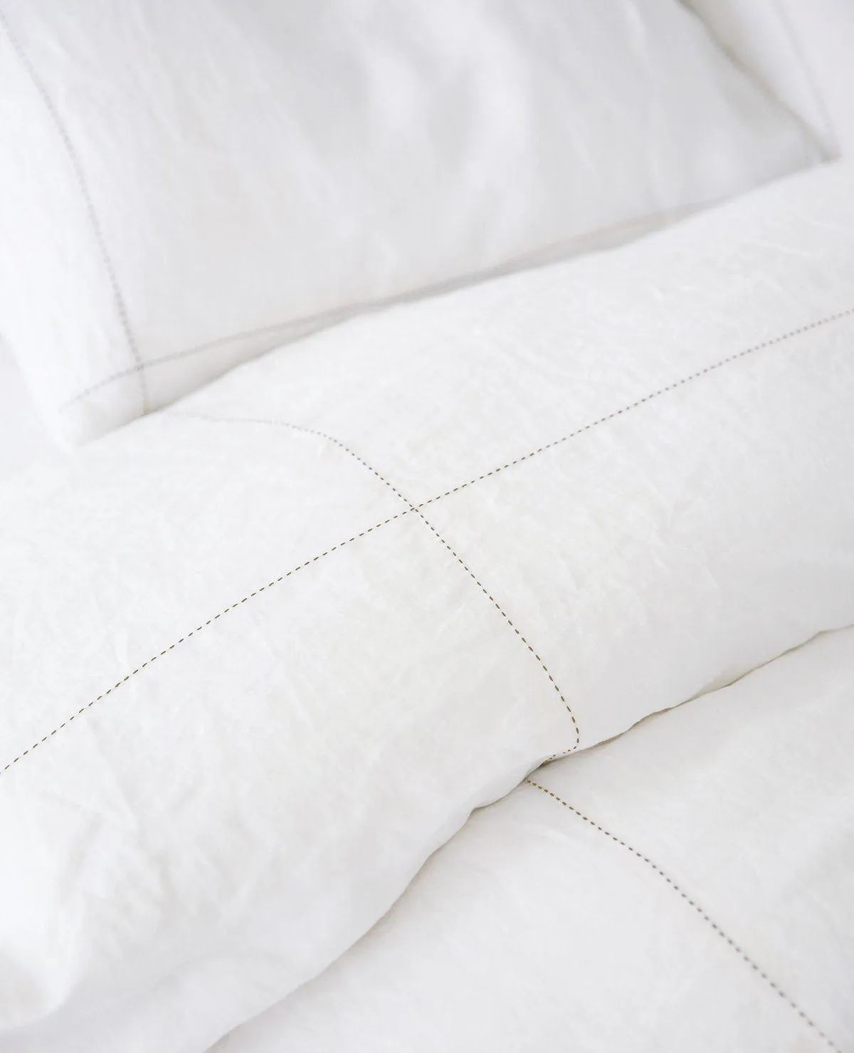 Suzanne Dimma x Au Lit Cross-Stitch Linen White/Flax