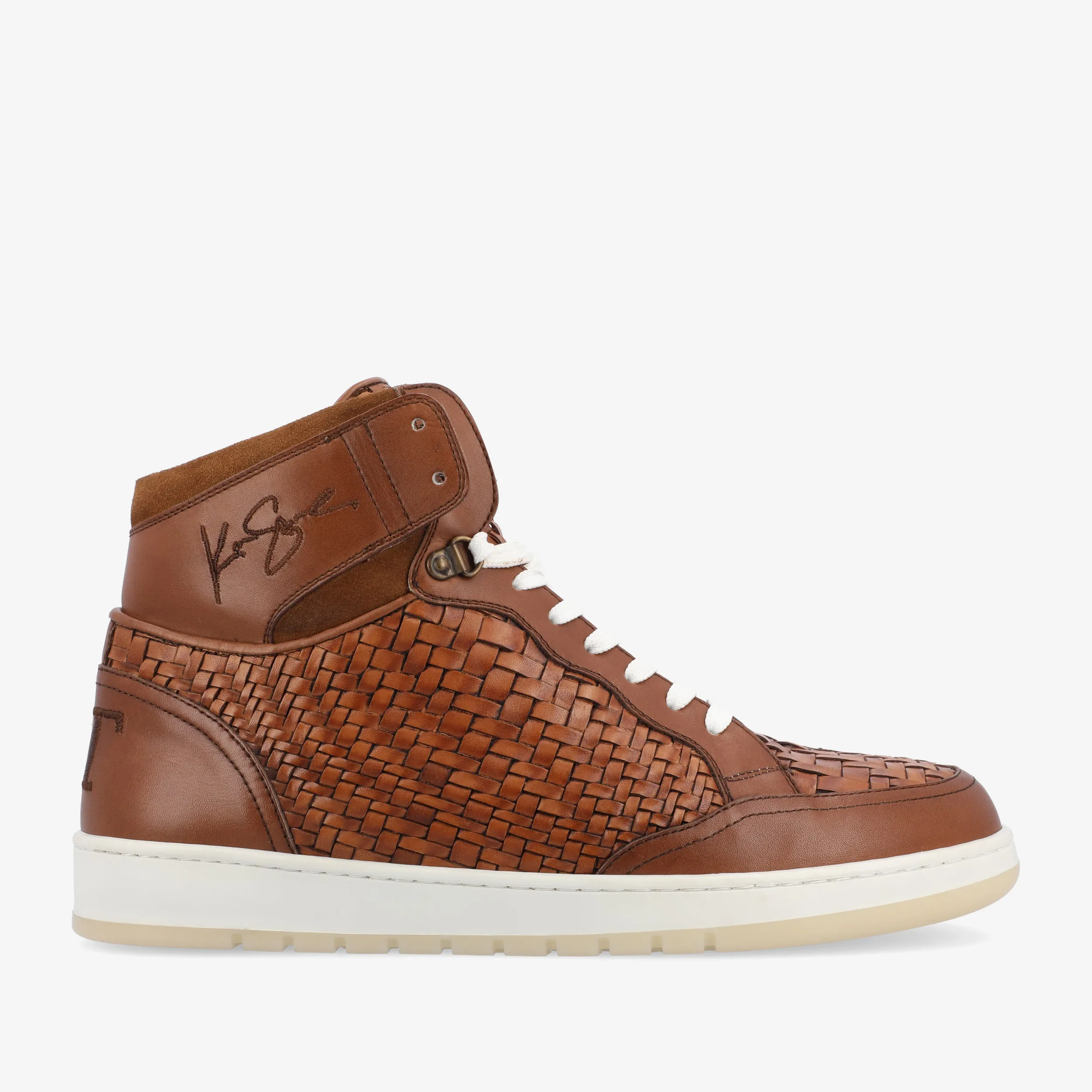 The Rapido High-top Sneaker in Brown Woven (Last Chance, Final Sale)