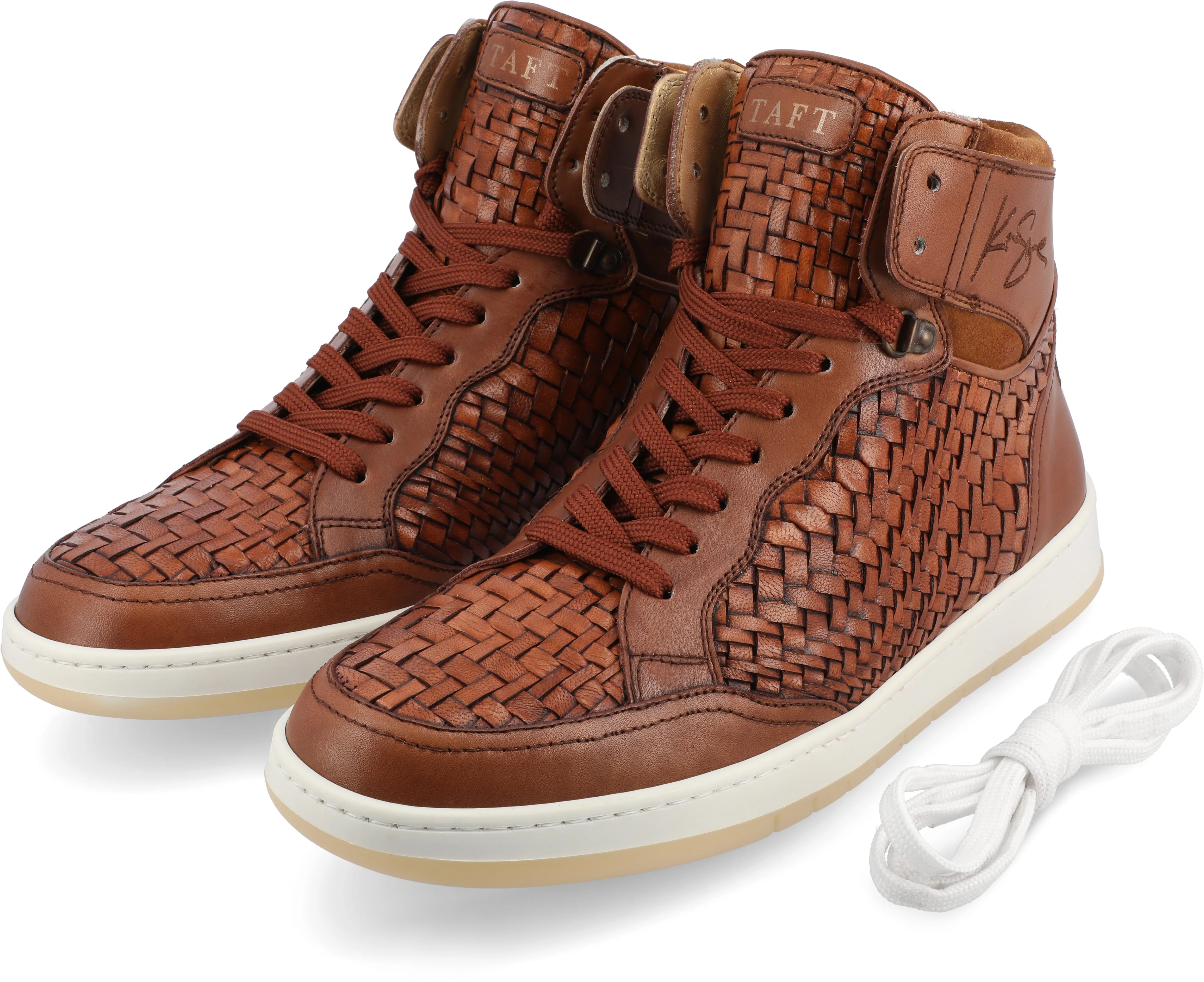 The Rapido High-top Sneaker in Brown Woven (Last Chance, Final Sale)